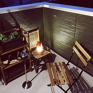 夜のカフェテラスのインテリア実例 Roomclip ルームクリップ