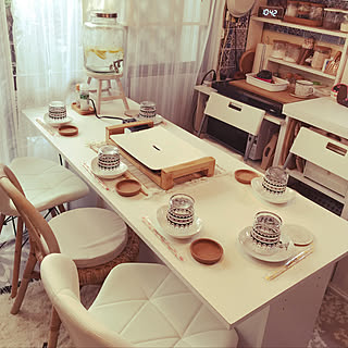 リビング/プリンセスホットプレート/カウンター/ホワイトインテリア/古い賃貸一戸建て...などのインテリア実例 - 2019-01-17 21:27:51