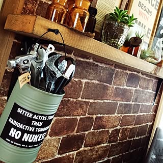 リビング/お気に入り文房具/edenちゃん缶❤︎/DIY/壁紙屋本舗のインテリア実例 - 2014-09-25 12:05:50