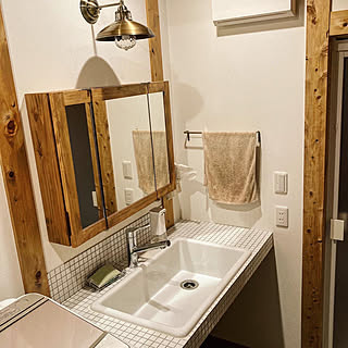 アンティーク タイル洗面台のインテリア実例 Roomclip ルームクリップ