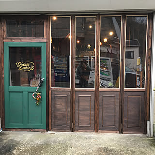 カフェ風 ドアdiyのインテリア 手作りの実例 Roomclip ルームクリップ