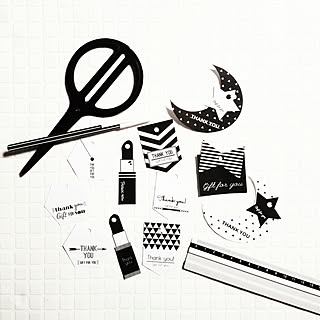 シンプル/ラベル/白黒/自作ラベル/モノトーン...などのインテリア実例 - 2016-09-12 17:16:47