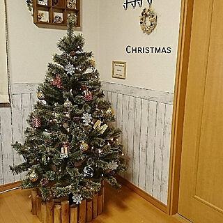 クリスマスツリー ツリーの足隠しのインテリア実例 Roomclip ルームクリップ