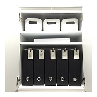 棚/書類整理/整理整頓/ニトリ/モノトーン...などのインテリア実例 - 2015-04-24 08:52:26