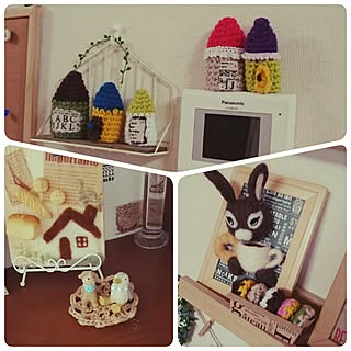 リビング/ハンドメイド/ありがとうございます♡/コラボ?(*/ω\*)/羊毛フェルト...などのインテリア実例 - 2017-03-26 07:32:10