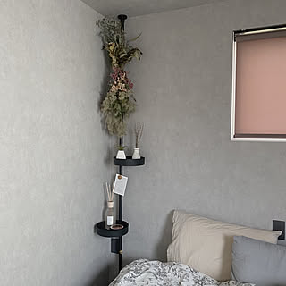 グレーの壁紙 モルタル風クロスのインテリア実例 Roomclip ルームクリップ