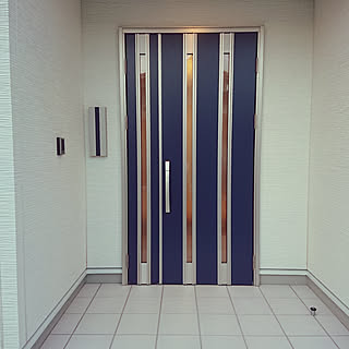 青の玄関ドアのインテリア実例 Roomclip ルームクリップ