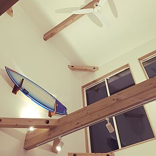 壁 天井 サーフボードラックのインテリア実例 Roomclip ルームクリップ