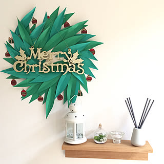 玄関/入り口/クリスマスリース/北欧も好き/ナチュラルだと思う。/とりあえず買う...などのインテリア実例 - 2018-12-17 19:27:13