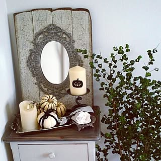 ベッド周り/かぼちゃ/シャビーシック/サラグレース/ハロウィン飾り...などのインテリア実例 - 2015-10-04 17:46:04