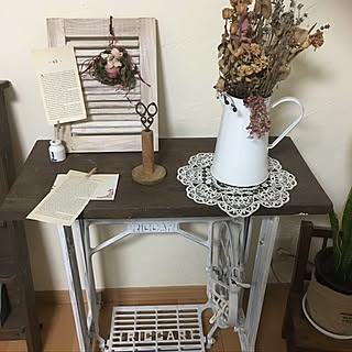 ベッド周り/ドライフラワーのある暮らし/ナチュラルアンティーク目指して/アンティーク雑貨/皆さんの作品...などのインテリア実例 - 2017-06-24 22:41:09