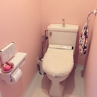 トイレ ピンク壁紙のインテリア実例 Roomclip ルームクリップ
