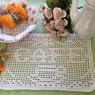 机/レース編み♡/カフェマット手作り♪/ハンドメイド♡/六角形♡...などのインテリア実例 - 2018-03-04 21:08:28