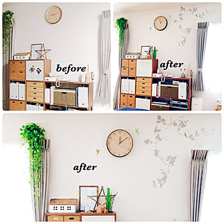 壁/天井/サンサンフー ウォールステッカー/Before&After/ウォールステッカー/無印良品 家具のインテリア実例 - 2018-09-05 13:17:24