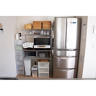 キッチン/スチールラック/シンプルに暮らす/すっきり暮らす/シンプルな暮らし...などのインテリア実例 - 2017-07-20 11:10:37