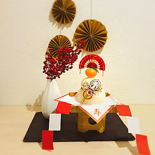 玄関/入り口/お正月/100均/正月飾り/玄関ホール...などのインテリア実例 - 2017-12-30 17:14:00