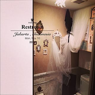 バス/トイレ/セルフリフォーム/ブログやってます♪/shabbby chic/French...などのインテリア実例 - 2014-11-10 20:56:36