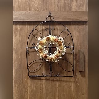 部屋全体/扉DIY/ハンドメイド♡/ドライのリース/ワイヤークラフト...などのインテリア実例 - 2015-08-13 09:11:28