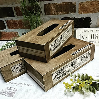 セリア ウッドティッシュケースのインテリア実例 Roomclip ルームクリップ