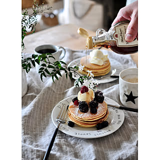 おやつタイム/パンケーキ/羽衣ジャスミン/おうちカフェ/日々の暮らし...などのインテリア実例 - 2020-02-24 13:44:56