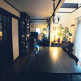 雨の日の朝/キッチンからの眺め/ダイニングテーブル/グリーンのある暮らし/いいね&フォローありがとうございます♡...などのインテリア実例 - 2020-01-29 07:59:01