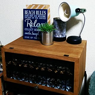ベッド周り/ゴロゴロでも届く場所♪/ソファー横/100均リメイク/キャンドゥ...などのインテリア実例 - 2016-08-05 21:31:42