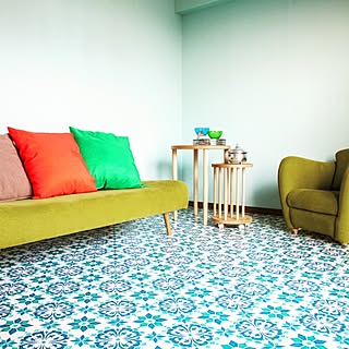 部屋全体/輸入壁紙/賃貸でも諦めない!/賃貸/原状回復OK...などのインテリア実例 - 2015-07-13 12:15:11