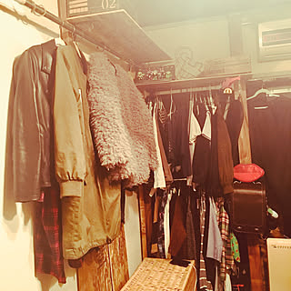リビング/ハンガーラックDIY/男前/いいね!ありがとうございます◡̈♥︎/フォローありがとうございます♪...などのインテリア実例 - 2018-01-07 22:38:18