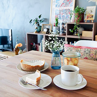 家の中でできる事/観葉植物/花のある暮らし/観葉植物/チーズケーキ...などのインテリア実例 - 2020-04-19 11:20:38