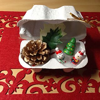 机/クリスマス用/小さなツリー/まつぼっくりのインテリア実例 - 2013-11-16 09:19:20