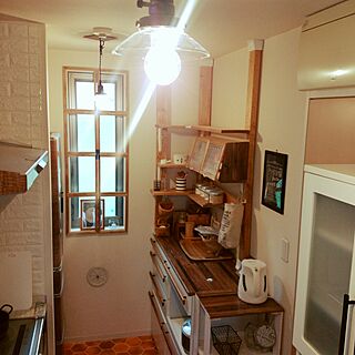 照明 賃貸キッチンのおしゃれなアレンジ 飾り方のインテリア実例 Roomclip ルームクリップ
