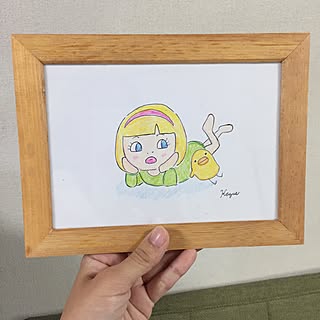額縁 イラスト手書きのインテリア実例 Roomclip ルームクリップ