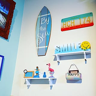 ハワイアン ナンバープレートのインテリア実例 Roomclip ルームクリップ