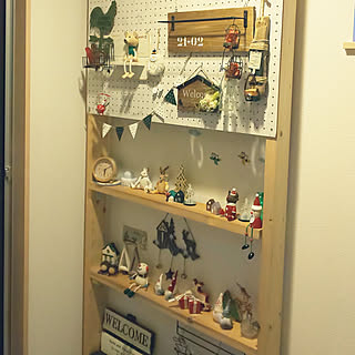 玄関/入り口/クリスマスディスプレイ/雑貨好き/かわいいもの♡/サンタ居すぎ...などのインテリア実例 - 2019-11-04 06:14:26