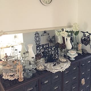 玄関/入り口/ホワイトインテリア/花のある暮らし/ドライフラワー/下駄箱DIY...などのインテリア実例 - 2017-07-07 18:19:51
