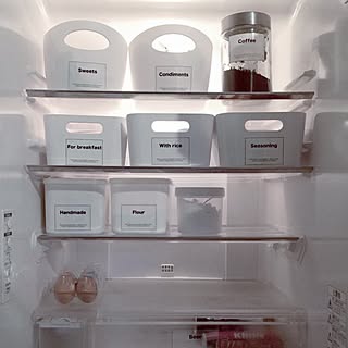 キッチン/冷蔵庫/ダイソー/ラベル自作/ハンドメイド...などのインテリア実例 - 2016-03-27 18:33:43