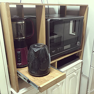 電子レンジ棚diyのインテリア 手作りの実例 Roomclip ルームクリップ