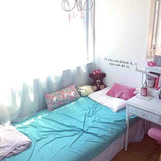 ベッド周り/無印良品ベッド/squ+/ZARA HOMEクッションカバーのインテリア実例 - 2015-08-06 13:30:29