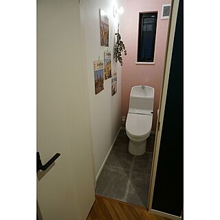 トイレ ピンク壁紙のおしゃれなインテリアコーディネート レイアウトの実例 Roomclip ルームクリップ