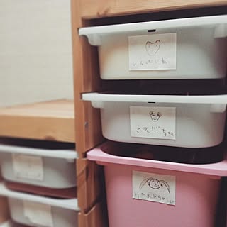 女性の、3LDK、家族住まいの「棚」についてのインテリア実例