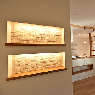 ニッチ/おしゃれ/間接照明/エコカラット/家づくり...などのインテリア実例 - 2020-01-23 20:00:53