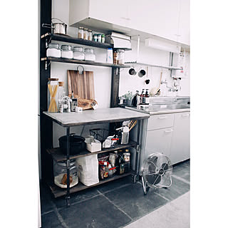 男前インテリア 賃貸 キッチンのインテリア実例 Roomclip ルームクリップ