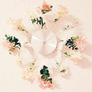 壁/天井/一人暮らし/1K/時計。/お花...などのインテリア実例 - 2020-02-24 21:09:32