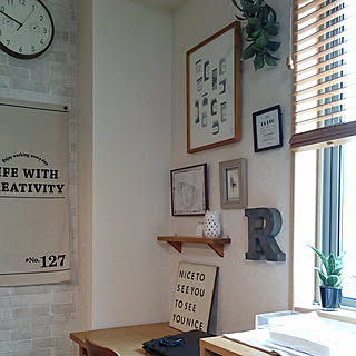 壁/天井/ウォールデコレーション/カフェ風/無印良品/北欧インテリア...などのインテリア実例 - 2019-11-19 19:21:42