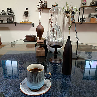 コーヒーカップ&ソーサー/オブジェ/コーヒー豆/木工作家/ART...などのインテリア実例 - 2019-11-19 08:32:43