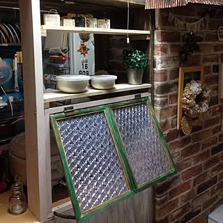 キッチン/賃貸/端材消費し隊/ブログやってます!/カフェ風インテリアを目指して...などのインテリア実例 - 2015-02-04 17:27:21