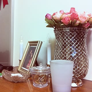 机/雑貨/バラ/ガラス雑貨のインテリア実例 - 2012-12-23 17:23:46