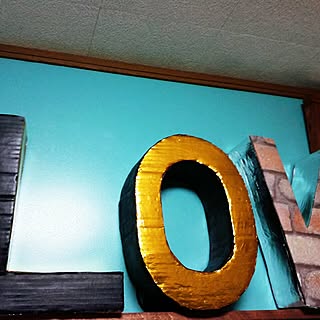 机/ブログに製作過程載せました♪/工作♡/手作り/アルファベットオブジェDIY/セリアリメイク...などのインテリア実例 - 2014-08-10 23:23:36