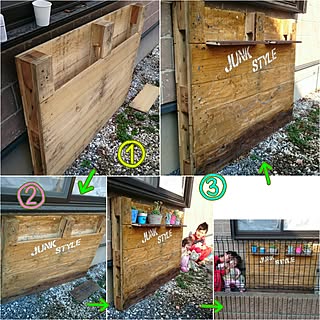 玄関/入り口/パレットガーデニング/木製パレット/もらいもの/DIY...などのインテリア実例 - 2017-03-30 21:32:09