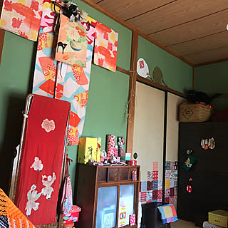 部屋全体/阿以波 蛙の団扇/花街団扇/伊藤軒あまえん棒/鈴木松風堂のパスタ入れ...などのインテリア実例 - 2018-06-04 23:48:09